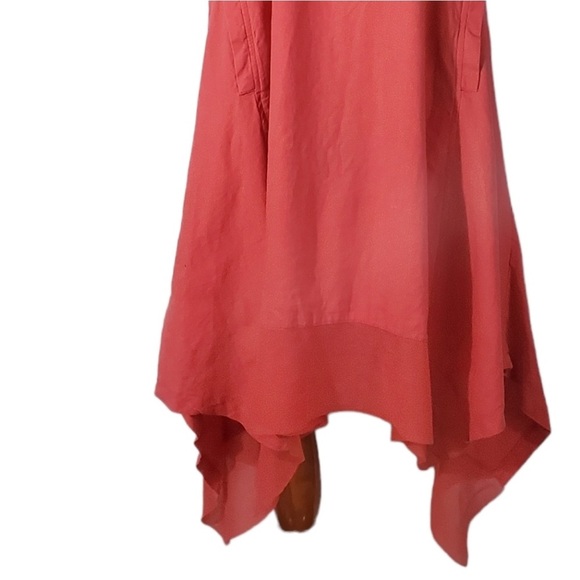 NEW Cynthia Rowley, 2X, Coral, Sleeveless, Assymetrical Hem - Picture 6 of 10